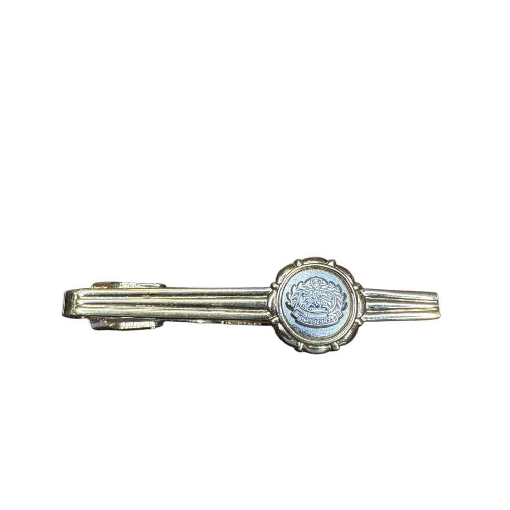 Burberry Gold and Silver Tie Clip